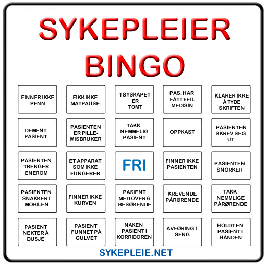 Sykepleier-bingo